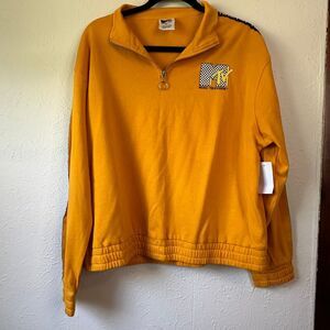 MTV Womens Sweatshirt Yellow Pullover Retro 1/4 Zip Long Sleeve I Want My MTV 2X